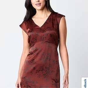 a.n.a Satiny Floral Dress